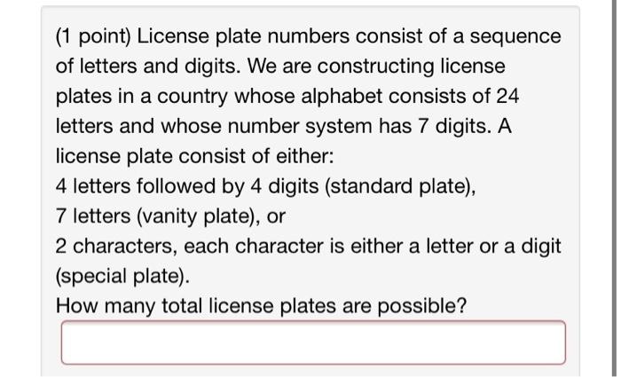 License Plate Alphabets