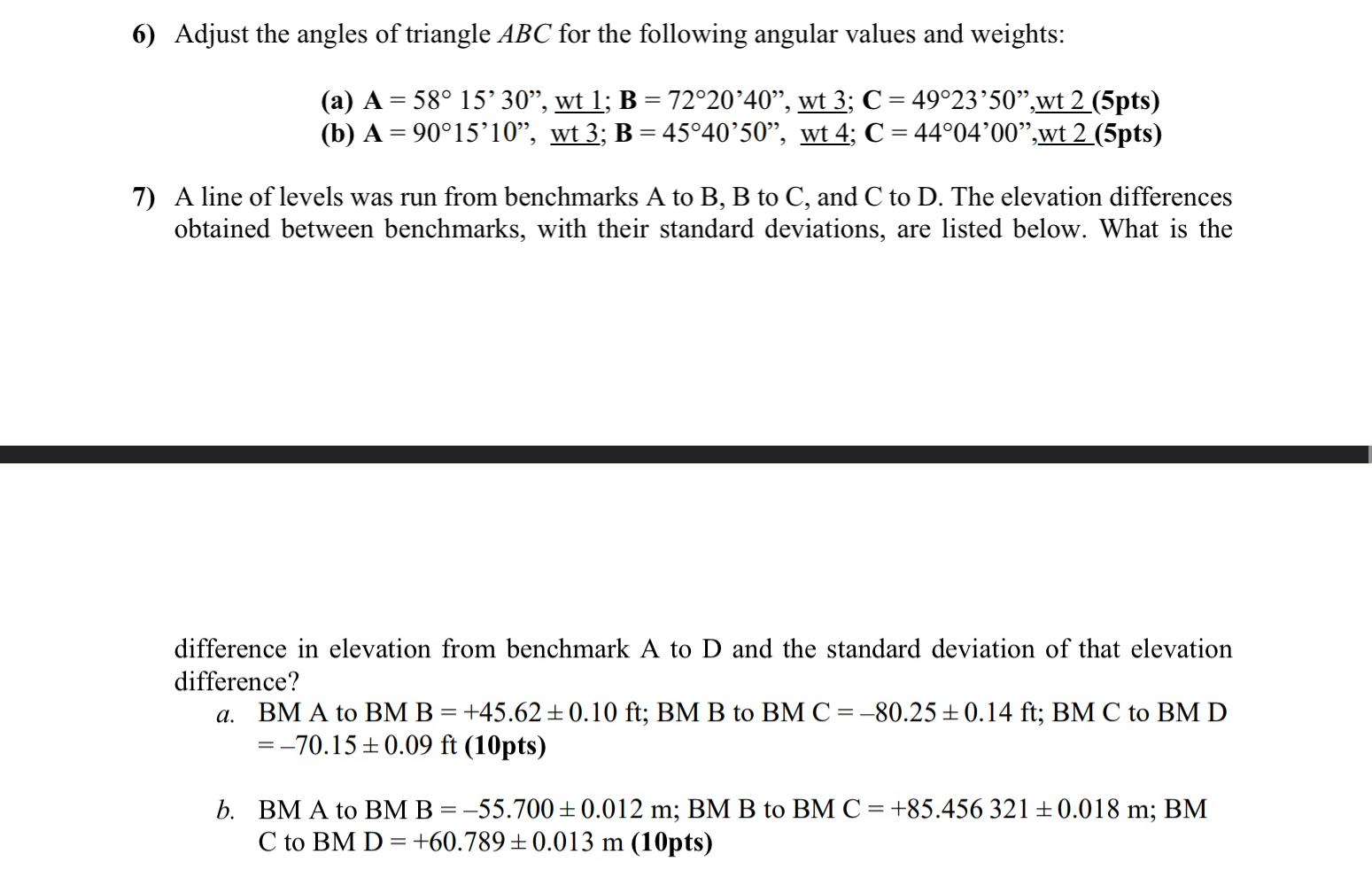 Solved Adjust the angles of triangle ABC for the following | Chegg.com