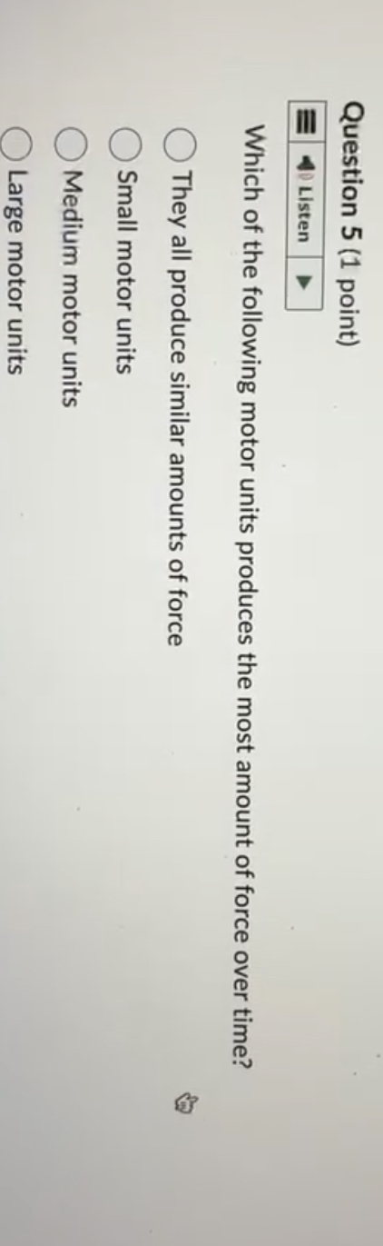 Solved Question 5 1 ﻿point Which Of The Following Motor