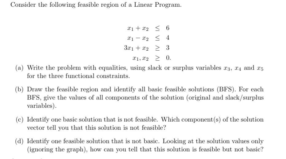 Solved Consider the following feasible region of a Linear | Chegg.com