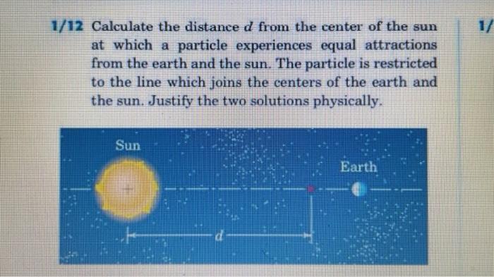 Solved 1 1/12 Calculate the distance d from the center of | Chegg.com
