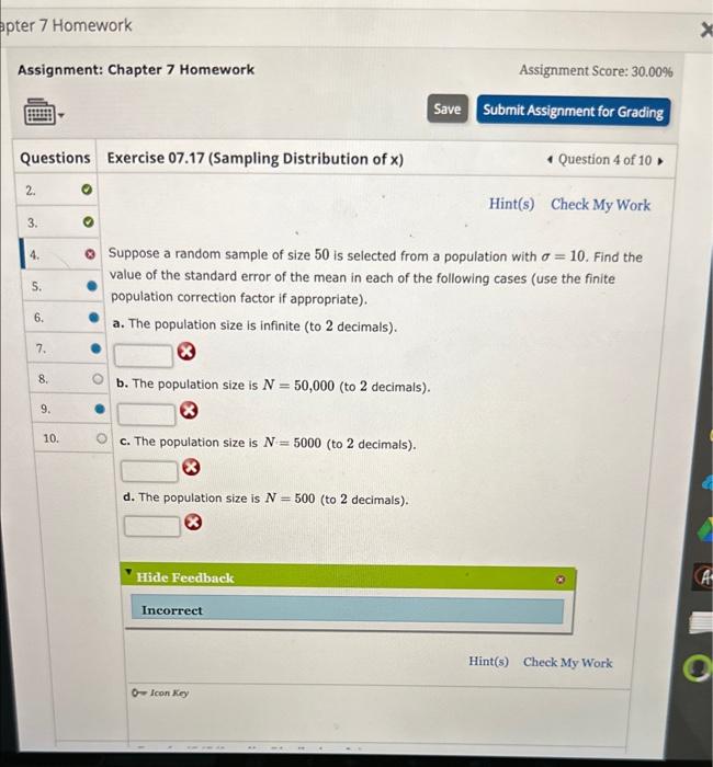 Solved Assignment: Chapter 7 Homework Assignment Score: | Chegg.com