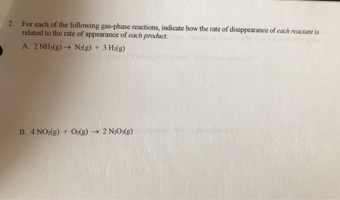 Solved 2. For Each Of The Following Gas-phase Reactions, | Chegg.com