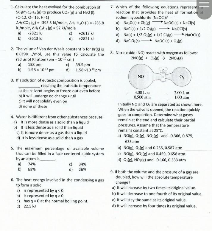 Solved 221 1 Calculate The Heated For The Combustione 7 Chegg Com