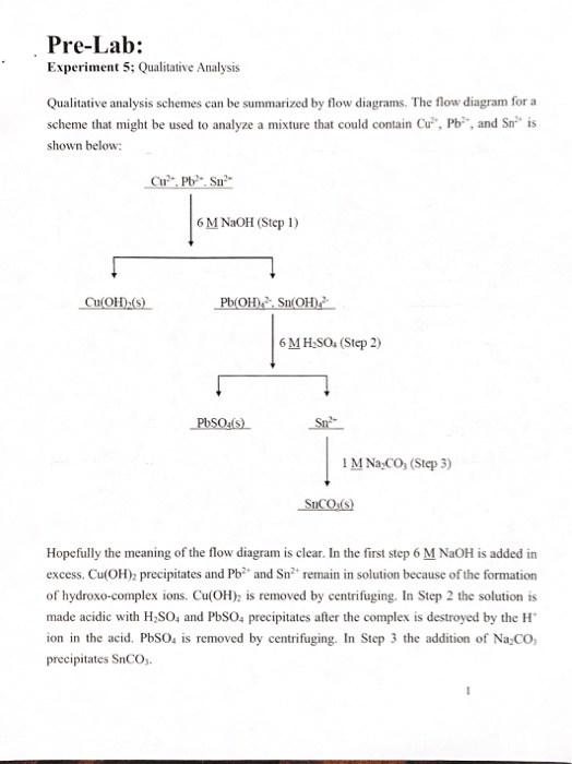 Solved PreLab Experiment 5; Qualitative Analysis