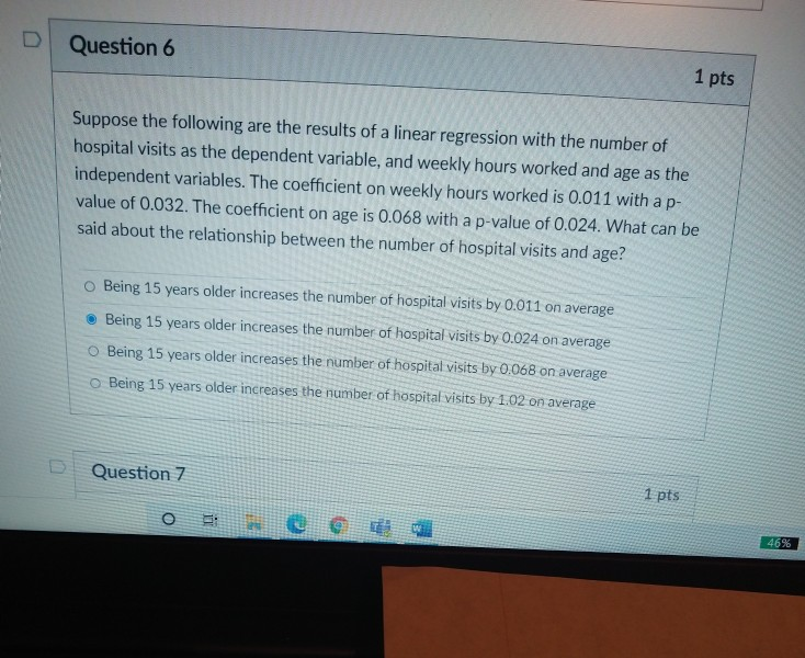 Solved D Question 6 1 pts Suppose the following are the | Chegg.com
