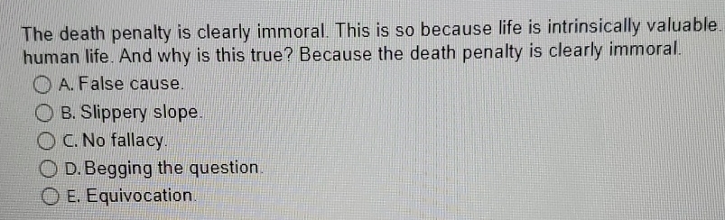 death penalty is immoral essay