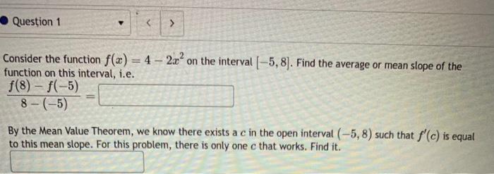 Solved Consider the function f(x)=4−2x2 on the interval | Chegg.com