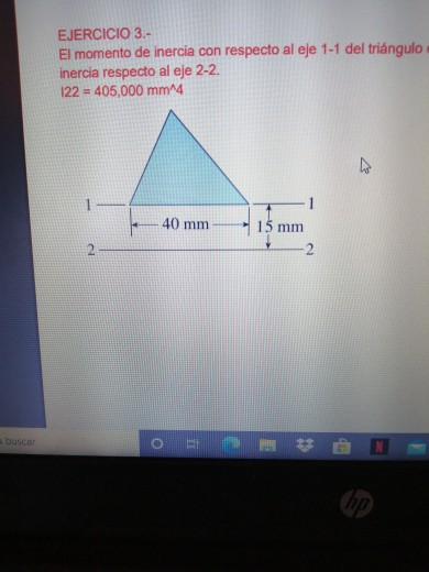 triangulo momento de inercia