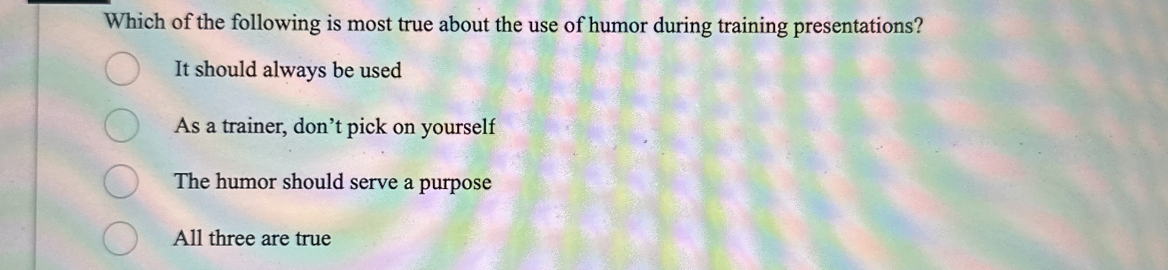 Solved Which of the following is most true about the use of | Chegg.com