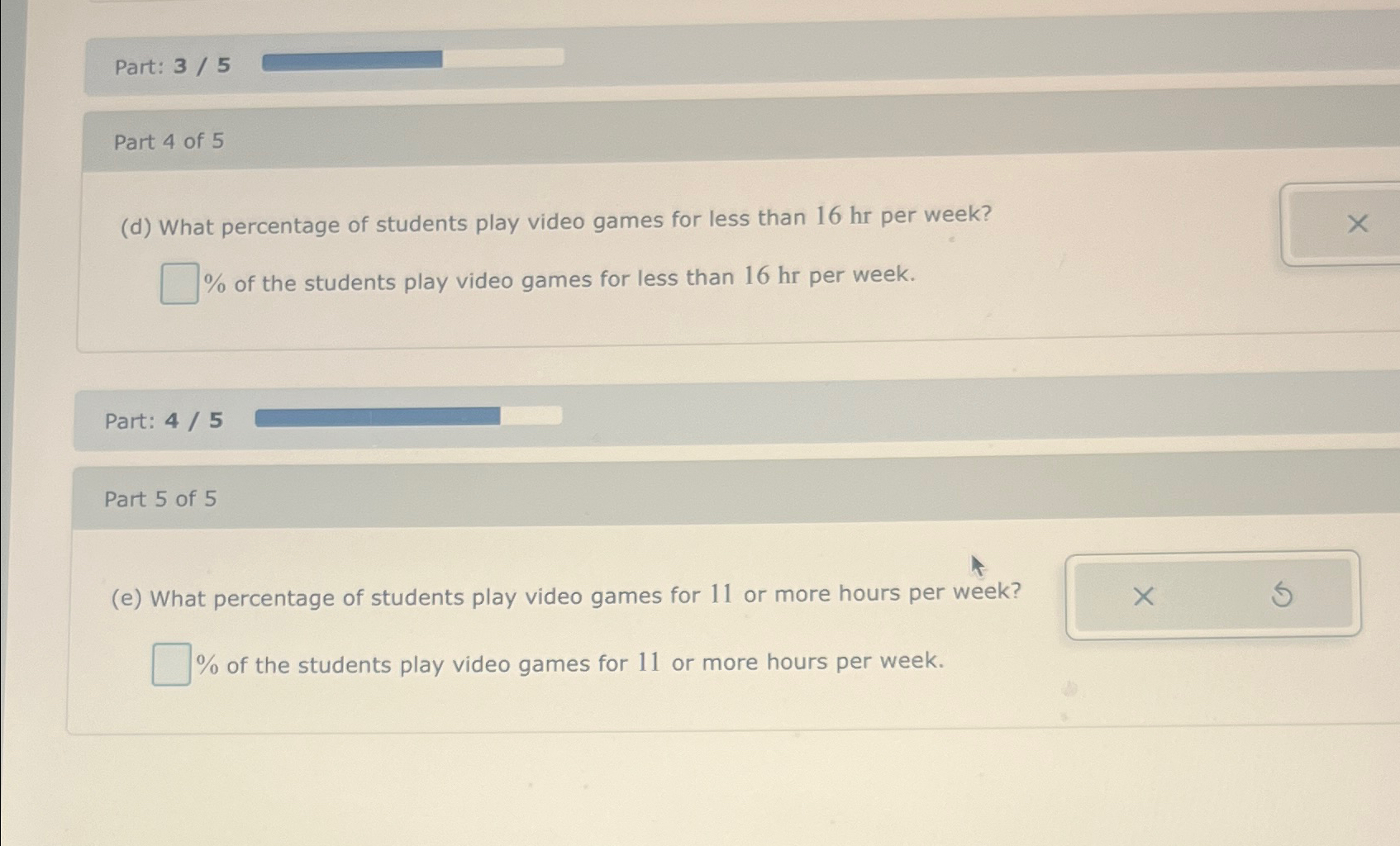 Solved Time spent playing video games: A sample of 200 | Chegg.com