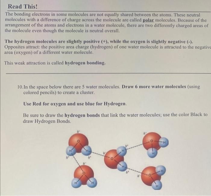 Solved Read This! The bonding electrons in some molecules