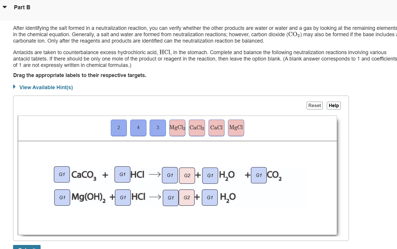 Solved Part BAfter identifying the salt formed in ﻿a | Chegg.com