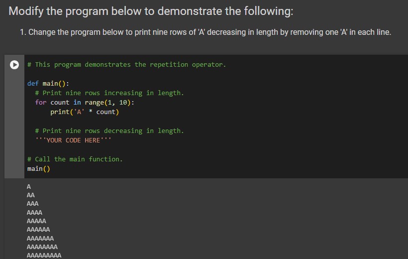 Solved Modify the program below to demonstrate the | Chegg.com