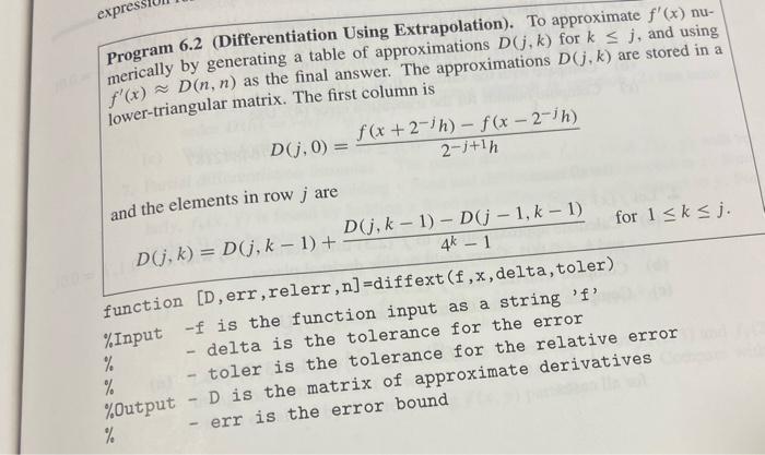 Solved Section 6.1 (see My MATLAB Code Posted With Lecture | Chegg.com