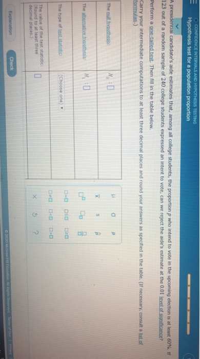 Solved - - O CONFIDENCE INTERVALS AND HYPOTHESIS TESTING | Chegg.com