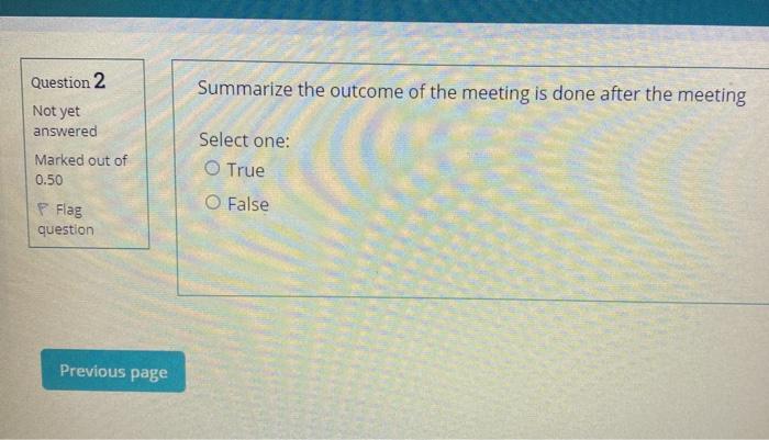Question 2 Summarize The Outcome Of The Meeting Is Chegg Com