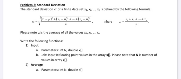 Standard Deviation Statistics Example Problems Solved Problem 2: Standard Deviation The standard deviation | Chegg.com
