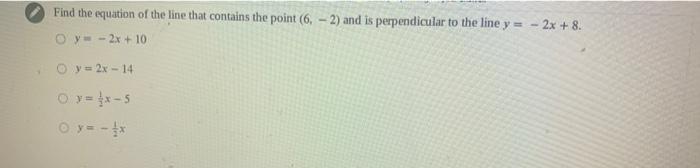 Solved Find the equation of the line that contains the point | Chegg.com