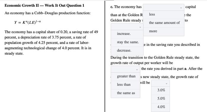 Solved a. At what rates do total output and output per | Chegg.com