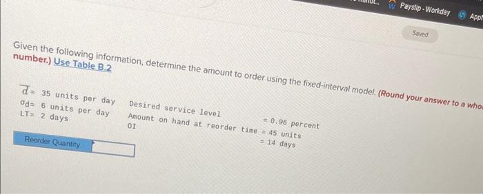 Solved Given The Following Information, Determine The Amount | Chegg.com