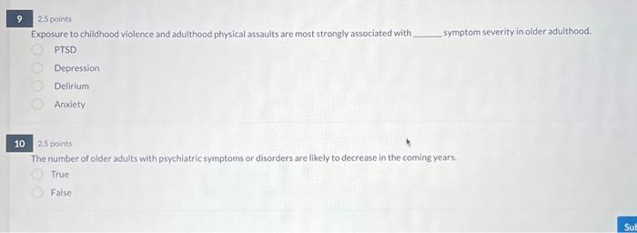 Solved Exposure to childhood violence and adulthood physical | Chegg.com