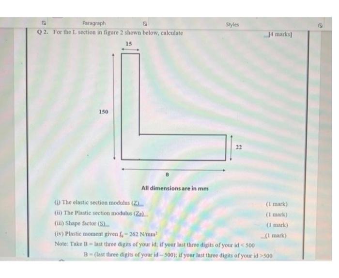 Solved Q 2. For the L section in figure 2 shown below, | Chegg.com