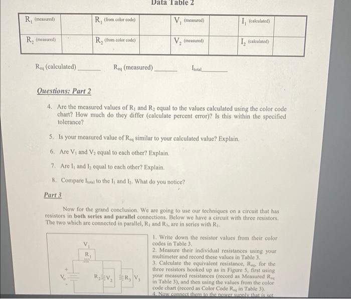 Solved EXPERIMENT 4 RESISTORS IN SERIES & PARALLEL