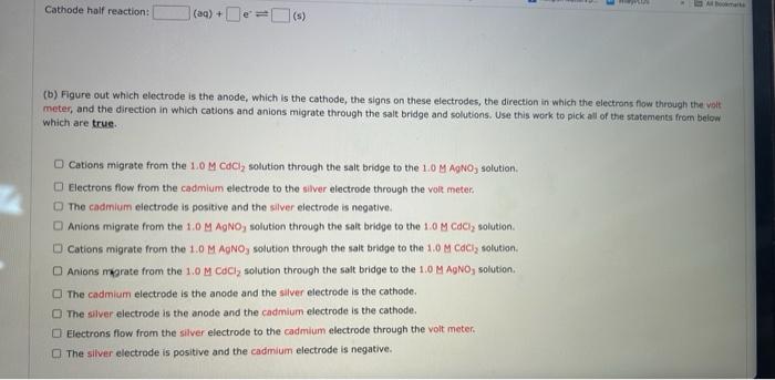 Solved A voltaic cell similar to that shown in the figure | Chegg.com