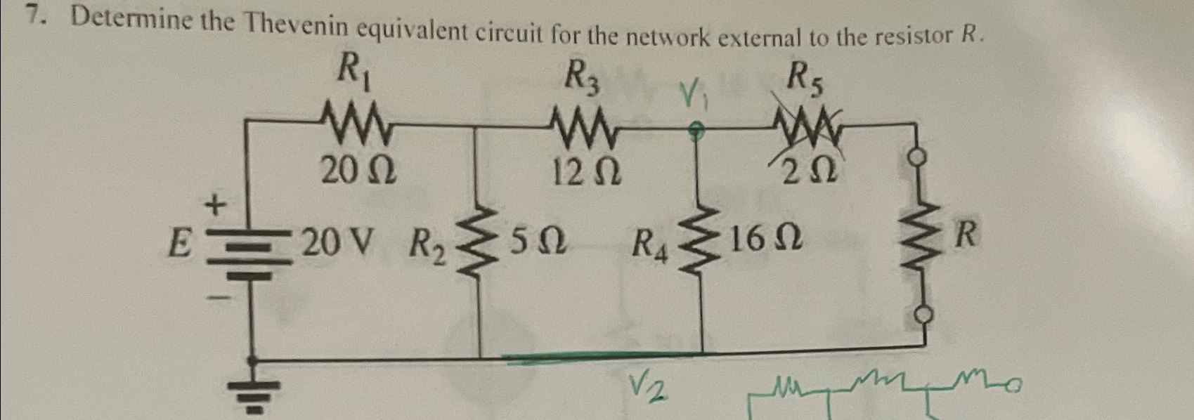 Solved Determine the Thevenin equivalent circuit for the | Chegg.com