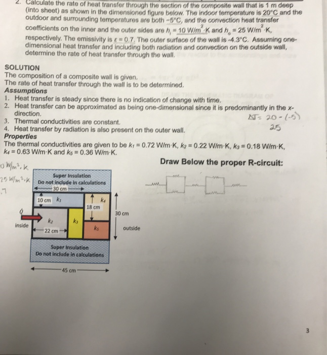 Calculate the rate of heat transfer through the | Chegg.com
