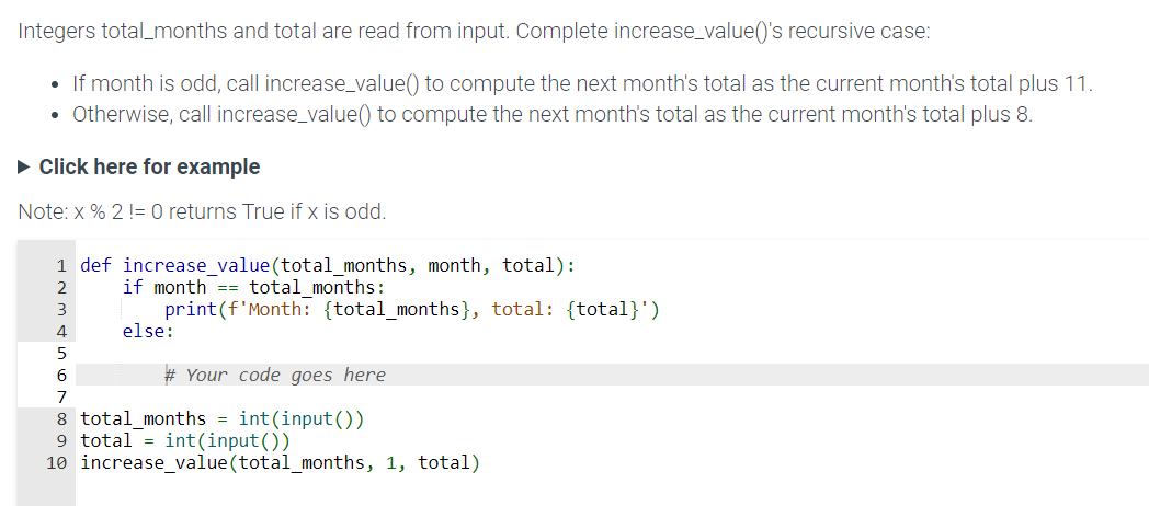 Solved Integers total_months and total are read from input. | Chegg.com