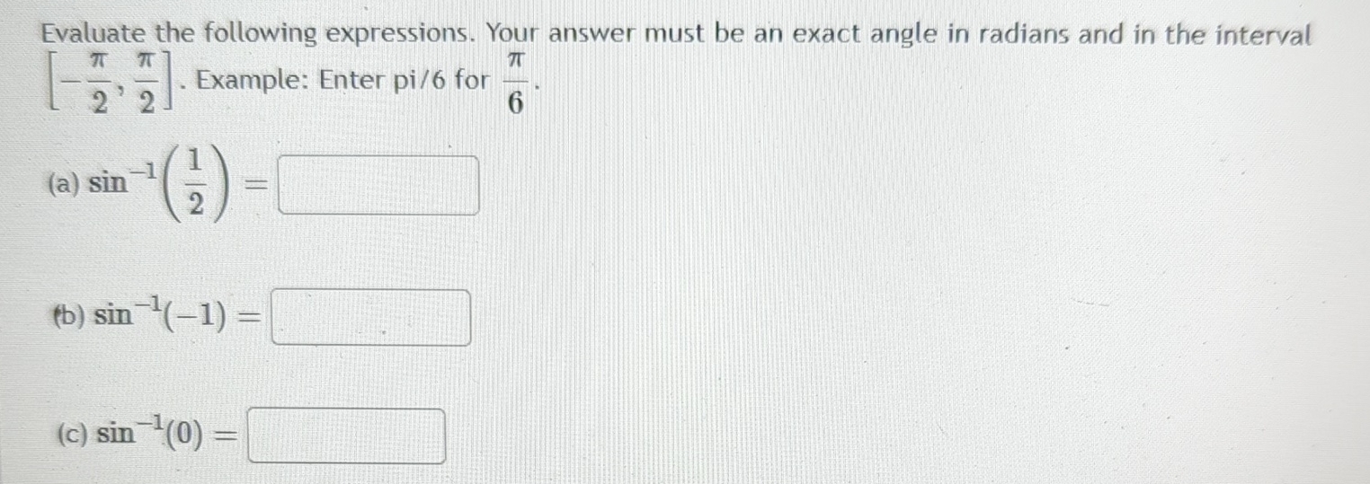Solved Evaluate the following expressions. Your answer must | Chegg.com