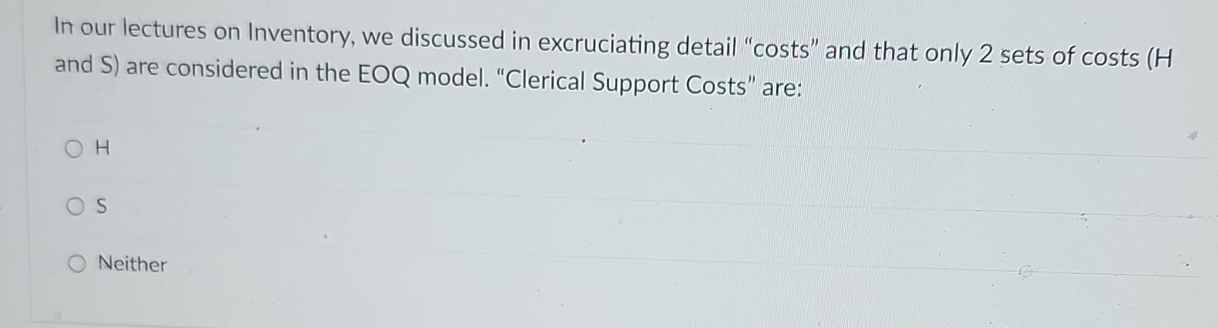 Solved In our lectures on Inventory, we discussed in | Chegg.com
