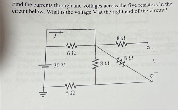 Solved Find the currents through and voltages across the | Chegg.com