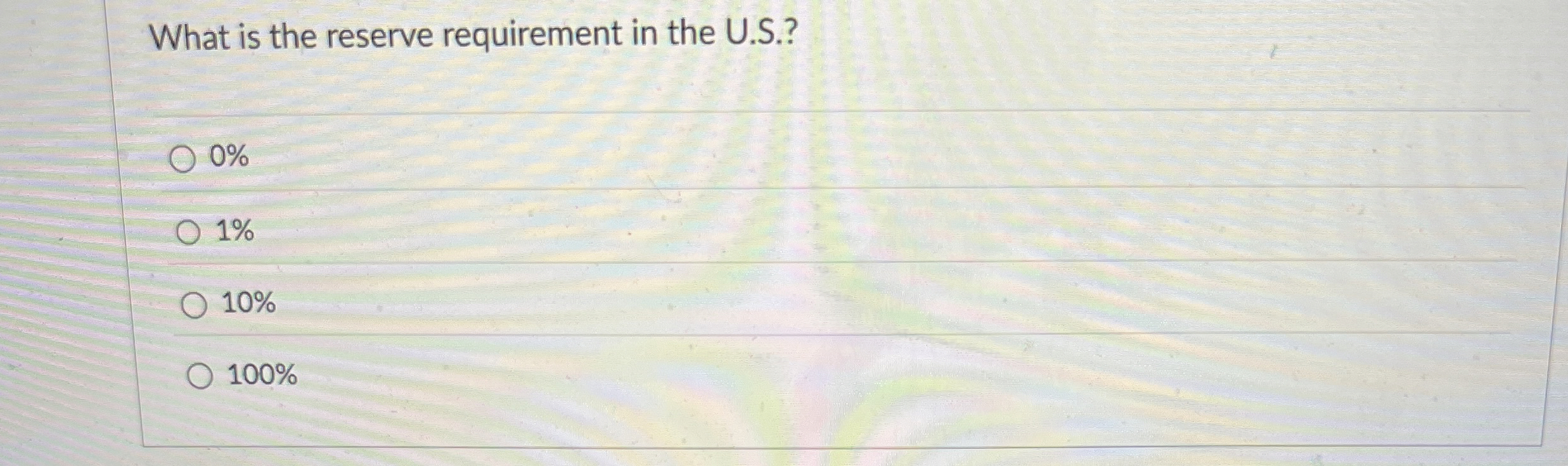 Solved What is the reserve requirement in the