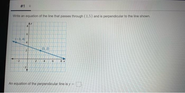 what is the equation of the line perpendicular to y