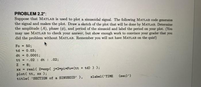 Solved Problem 22 Suppose That Matlab Is Used To Plot A 4248