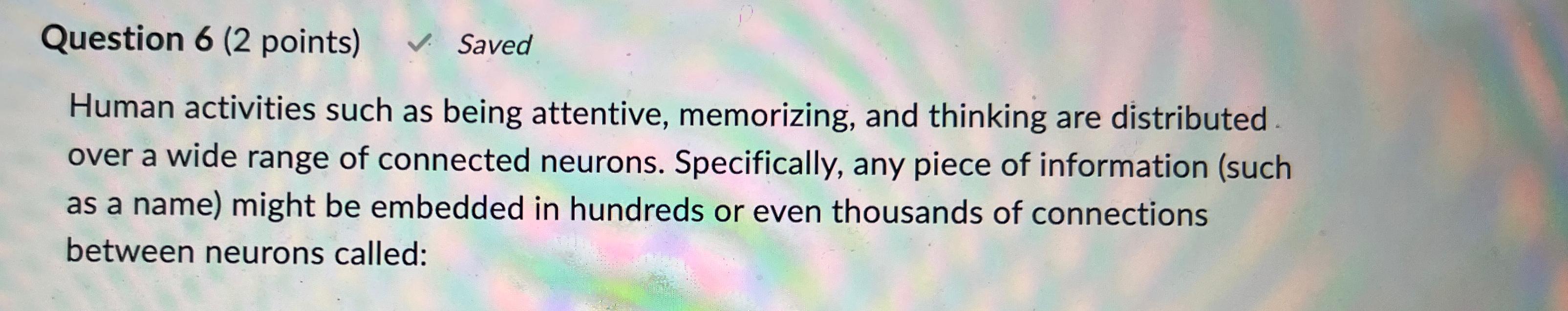Solved Question 6 (2 ﻿points) ﻿SavedHuman activities such | Chegg.com