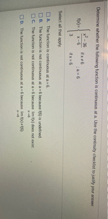 Solved Determine whether the following function is | Chegg.com