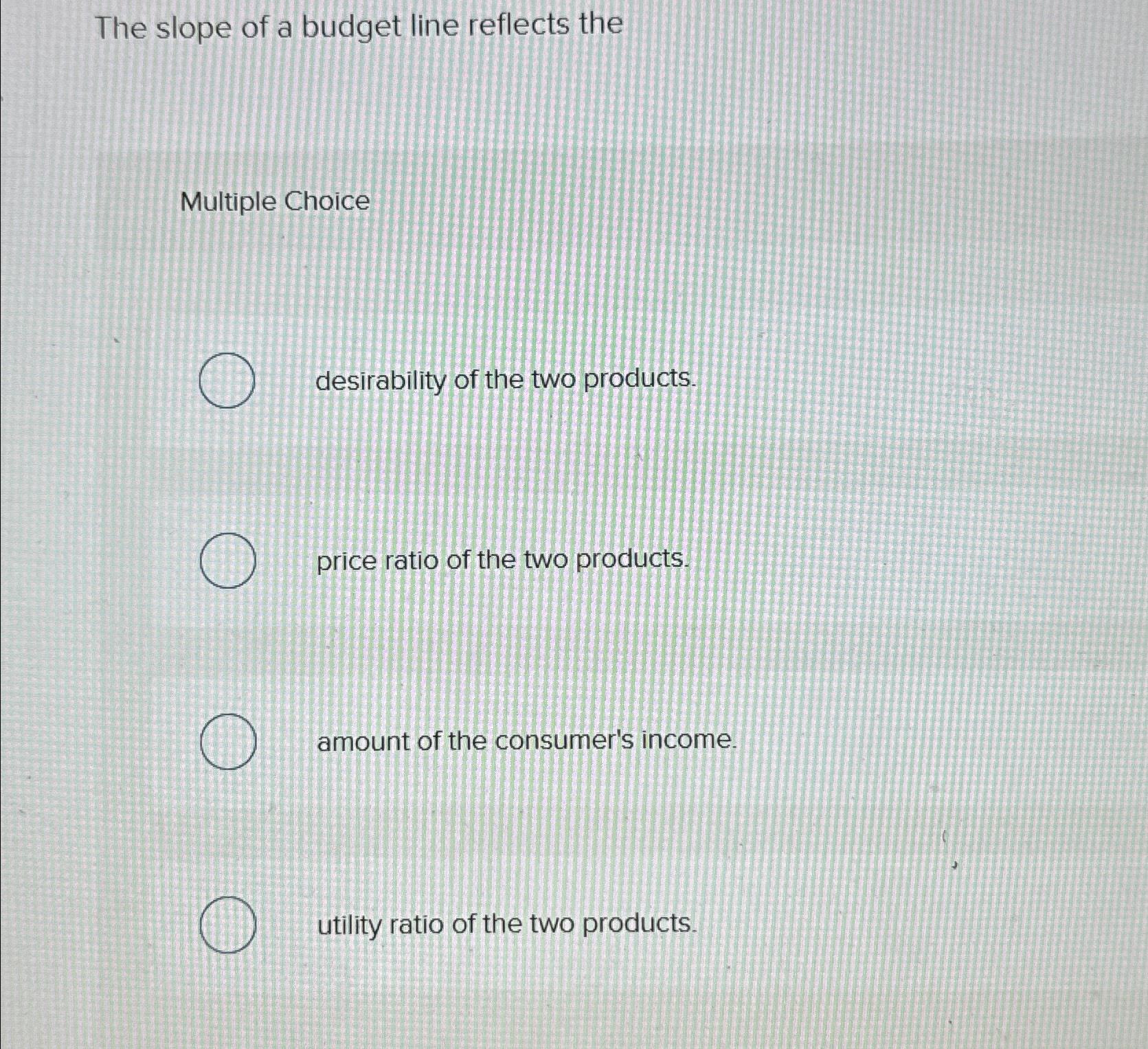 solved-the-slope-of-a-budget-line-reflects-themultiple-chegg