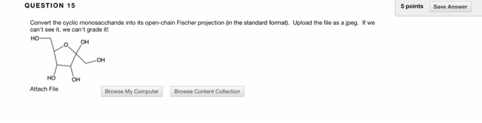 Solved Convert the cyclic monosaccharide into its open-chain | Chegg.com