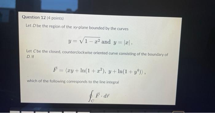 Solved Let D be the region of the xy plane bounded by the | Chegg.com