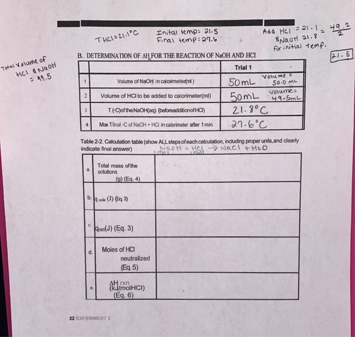 experiment 106 specific heat