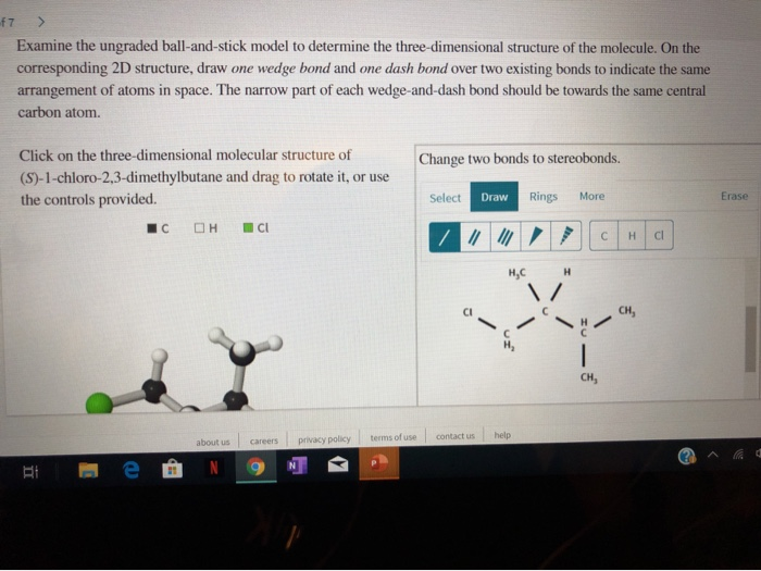 Solved -F7 > Examine The Ungraded Ball-and-stick Model To | Chegg.com