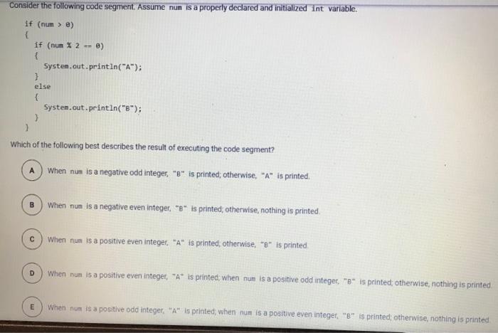 Solved Consider The Following Code Segment Int A 3 2