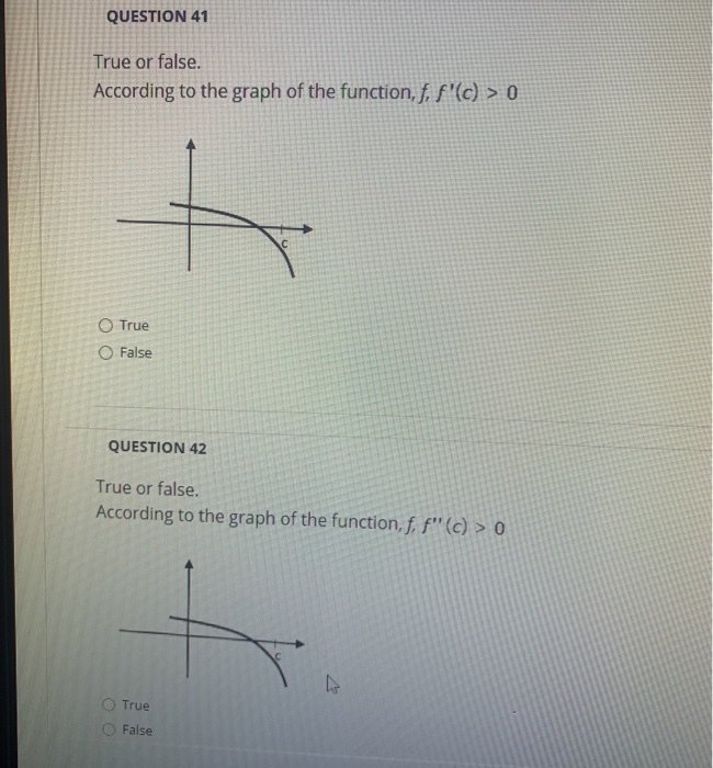 True False Line Graph Solved QUESTION 41 True or false. According to the graph of | Chegg.com