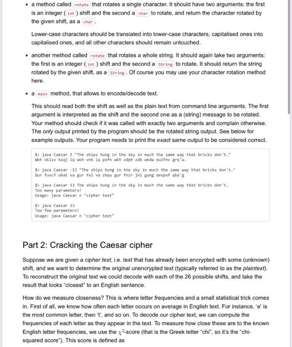 Solved two java file needed (part 1 - part 2 ) ! please use | Chegg.com