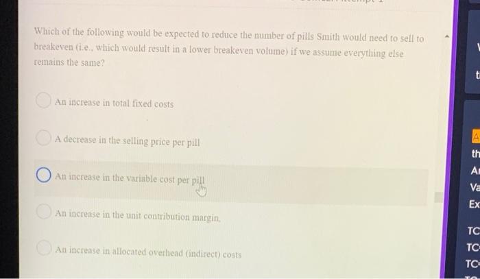 Solved Which of the following would be expected to reduce | Chegg.com