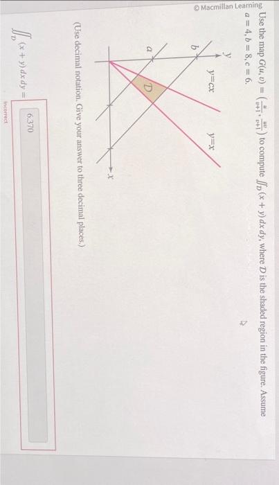 Solved Use the map G(u,v)=(D+1u,v+1up) to compute | Chegg.com